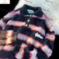 Gothic Striped Mohair Pullover Sweater