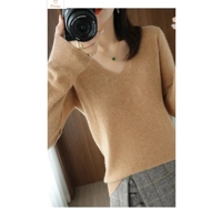Cashmere V-neck Lace Pullover Sweater