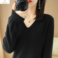 V-neck Loose Knitted Sweater for Women