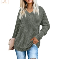 Casual V-Neck Long Sleeve Sweatshirt