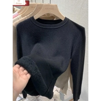 Winter Velvet Lined Turtleneck Knit Sweater