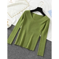 Autumn Winter V-Neck Knitted Jumper