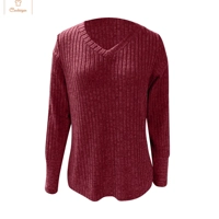 Casual V-Neck Long Sleeve Sweatshirt