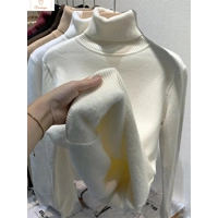 Womens Velvet Lined Turtleneck Sweater