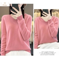 Merino Wool V-Neck Hoodie Sweater