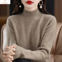 Womens Merino Wool Half Polo Sweater