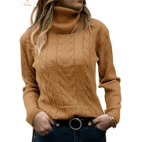 Vintage Slim Fit Turtleneck Sweater for Women