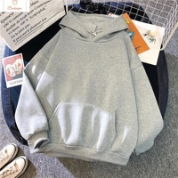 Casual Womens Solid Hoodie with Pockets