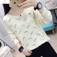 Elegant V-neck Hollow Out Knitted Sweater
