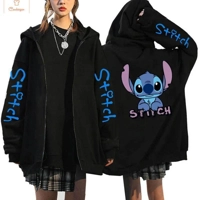 Oversized Lilo & Stitch Zip-up Hoodie