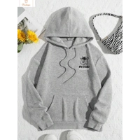 Cute Cat Cartoon Hooded Sweatshirt for Women