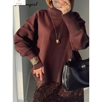 Cardeegan Womens Burgundy Turtleneck Sweater