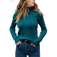 Vintage Slim Fit Turtleneck Sweater for Women