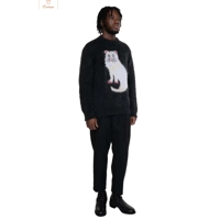 Unisex Cat Pattern Mohair Sweater