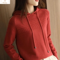 Womens Cashmere Pullover Hoodie Sweater