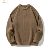 Round Collar Knit Sweater for Couples