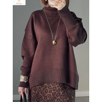 Cardeegan Womens Burgundy Turtleneck Sweater