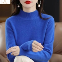 Womens Merino Wool Half Polo Sweater