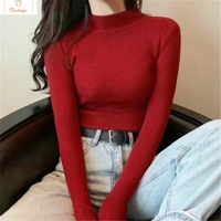 Womens Long Sleeve Turtleneck Knit Sweater