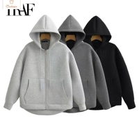 Cozy Oversized Zip-Up Hoodie for Women