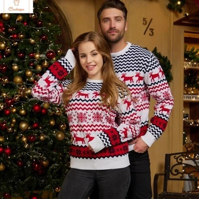 Christmas Family Matching Knit Sweater Outfits