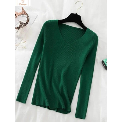 Autumn Winter V-Neck Knitted Jumper Autumn Winter V-Neck Knitted Jumper