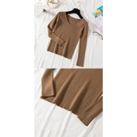 Autumn Winter V-Neck Knitted Jumper