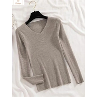 Autumn Winter V-Neck Knitted Jumper