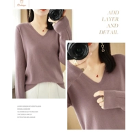 V-neck Loose Knitted Sweater for Women