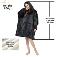 Cozy Oversized Fleece Hoodie Blanket