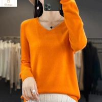 Womens Merino Wool V-Neck Sweater