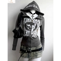 Womens Rock Aesthetics Zipper Hoodie