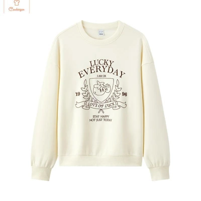 Embroidered Loose Fit Womens Spring Hoodie