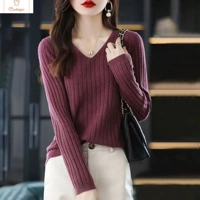 Cardeegan Womens V-Neck Solid OL Sweater