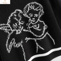 Minimalist Angel Pattern Unisex Sweater