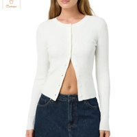 Autumn Winter Ribbed Slim Cardigan