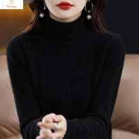 Womens Merino Wool Cashmere Turtleneck Sweater