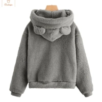 Cute Plush Rabbit Ear Hoodie for Women