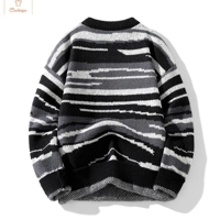 Retro Striped Knit Pullover Sweater