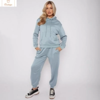 Oversized Thermal Hoodie and Sweatpants Set