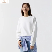 Casual Embroidered Drop-Shoulder Hoodie for Women
