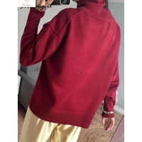 Cardeegan Womens Burgundy Turtleneck Sweater