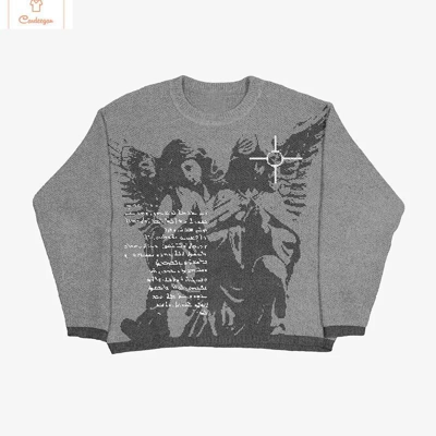 Casual Cotton Streetwear Graphic Sweater