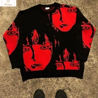 Retro Gothic Knit Streetwear Pullover Sweater