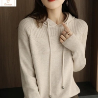 Womens Cashmere Pullover Hoodie Sweater