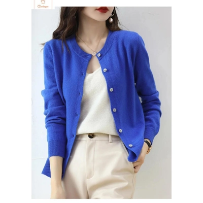 Cashmere Womens O-Neck Cardigan Sweater Cashmere Womens O-Neck Cardigan Sweater