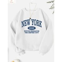 Casual Letter Print Hooded Sweatshirt