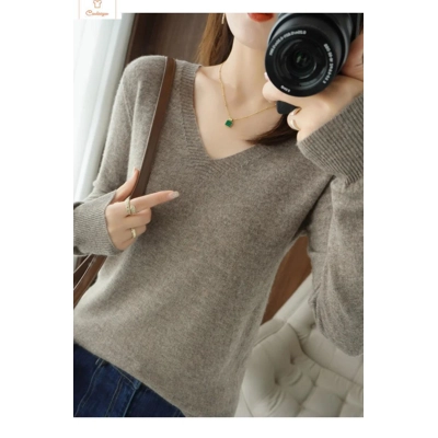 Cashmere V-neck Lace Pullover Sweater Cashmere V-neck Lace Pullover Sweater