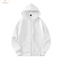 Unisex Solid Hooded Sweatshirt Jacket