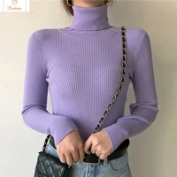 Womens Long Sleeve Turtleneck Knit Sweater